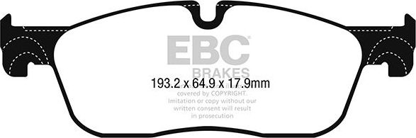 Тормозные колодки EBC Brakes. Артикул DP22251