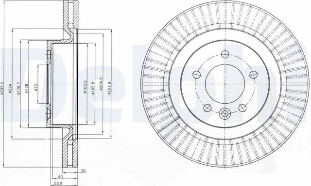 Тормозной диск Delphi. Артикул BG9926