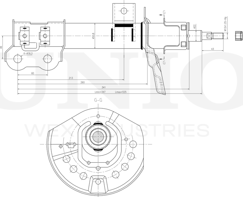 Амортизатор подвески (Unio). Артикул SAB-10339