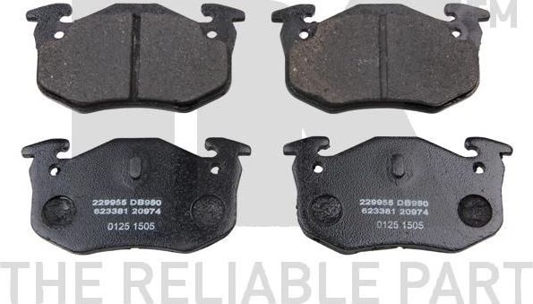 Тормозные колодки NK. Артикул 229955