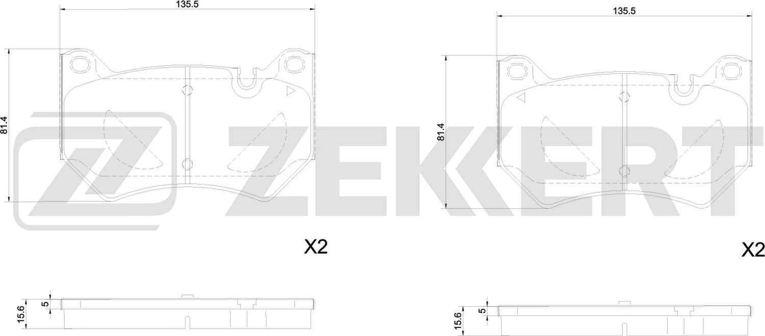 Тормозные колодки Zekkert. Артикул BS-1401