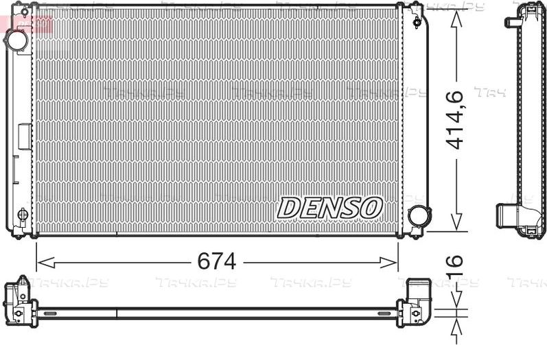 Радиатор охлаждения двигателя Denso. Артикул DRM50149