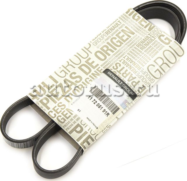 Приводной ремень поликлиновой Renault. Артикул 117205191R