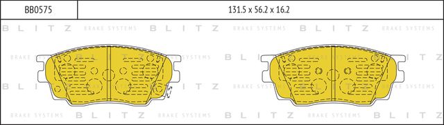 Колодки тормозные MAZDA 6 02- передн. (Blitz). Артикул BB0575