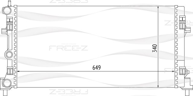 Радиатор VAG A1/POLO 10- 1,6 TDI/1.2/1.4 охлаждения (Free-Z). Артикул KK0187