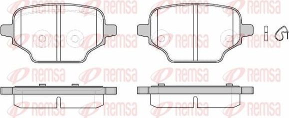 Тормозные колодки Remsa задние для Opel Combo E 2018-2026. Артикул 1837.00