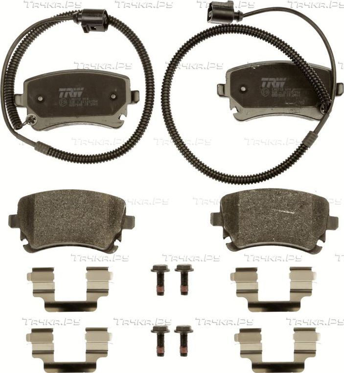 Тормозные колодки TRW задние для Volkswagen Phaeton I 2002-2016. Артикул GDB1508