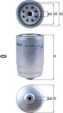 Топливный фильтр Mahle. Артикул KC 605D