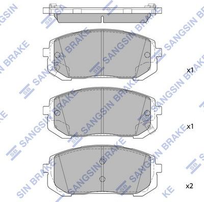 Тормозные колодки Sangsin Hi-Q. Артикул SP4461