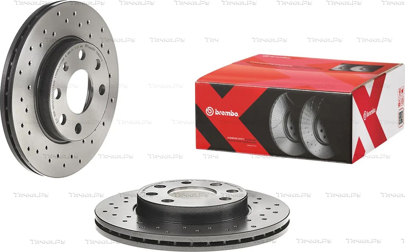 Тормозной диск Brembo XTRA LINE - Xtra передний для Opel Corsa C 2000-2009. Артикул 09.8635.1X