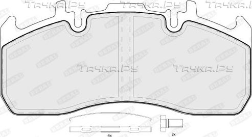 Тормозные колодки BERAL передние/задние для Renault Midlum 2006-2013. Артикул BCV29173TK