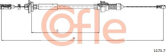 Трос газа Cofle для Fiat Ducato II 1994-2002. Артикул 92.1173.7