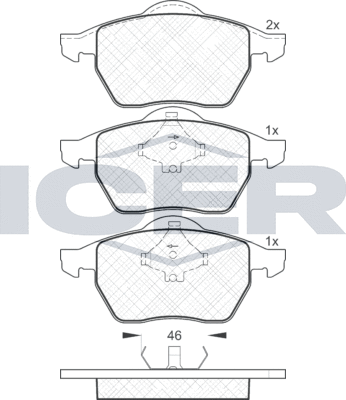 Тормозные колодки Icer. Артикул 181138