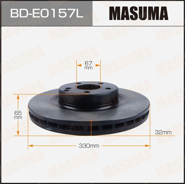 Диск тормозной MASUMA, front LH Masuma. Артикул BDE0157L