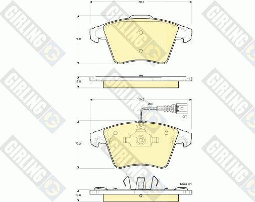 Тормозные колодки Girling. Артикул 6115562