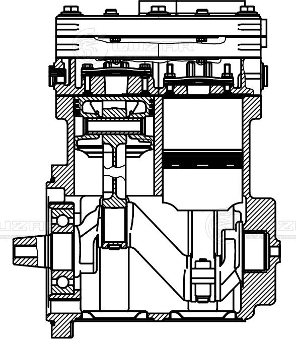 Компрессор пневмоподвески Luzar. Артикул LAC 2803