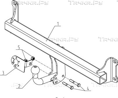 Фаркоп AvtoS для BMW X3 F25 до рестайлинга 2010-2014. Артикул BM 03