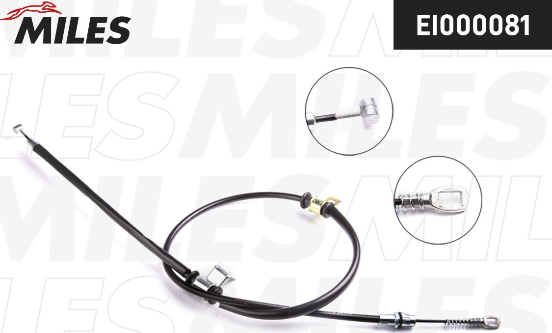 Трос ручника (тросик ручного тормоза) Miles. Артикул EI000081