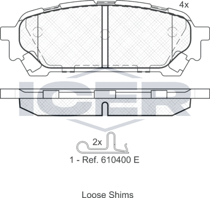 Тормозные колодки Icer. Артикул 181737