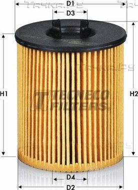 Масляный фильтр Tecneco Filters для Audi A6 IV (C7) 2013-2018. Артикул OL07020E