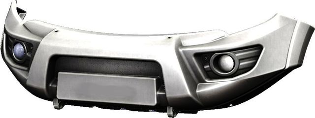 Бампер силовой АВС-Дизайн передний для Mitsubishi L200 V 2015-2018 (кроме компл-и INVITE). УСИЛЕННЫЙ, с отверстиями под штатную оптику, под покраску. Артикул ABC.MCCL200.FB.09P