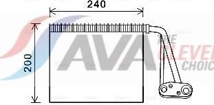 Испаритель кондиционера AVA (алюминий) для Renault Trafic II 2001-2014. Артикул RTV566