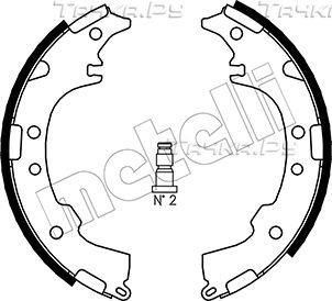 Тормозные колодки Metelli задние для Daihatsu Terios II 2005-2026. Артикул 53-0434