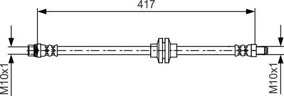 Тормозной шланг Bosch. Артикул 1 987 481 626