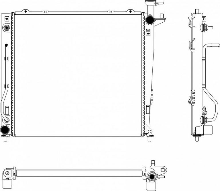 Радиатор охлаждения двигателя Sakura. Артикул 3451-3001