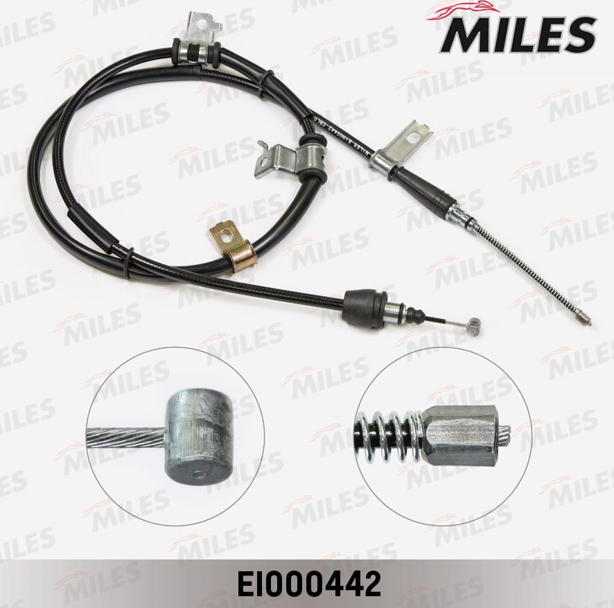 Трос ручника (тросик ручного тормоза) Miles. Артикул EI000442