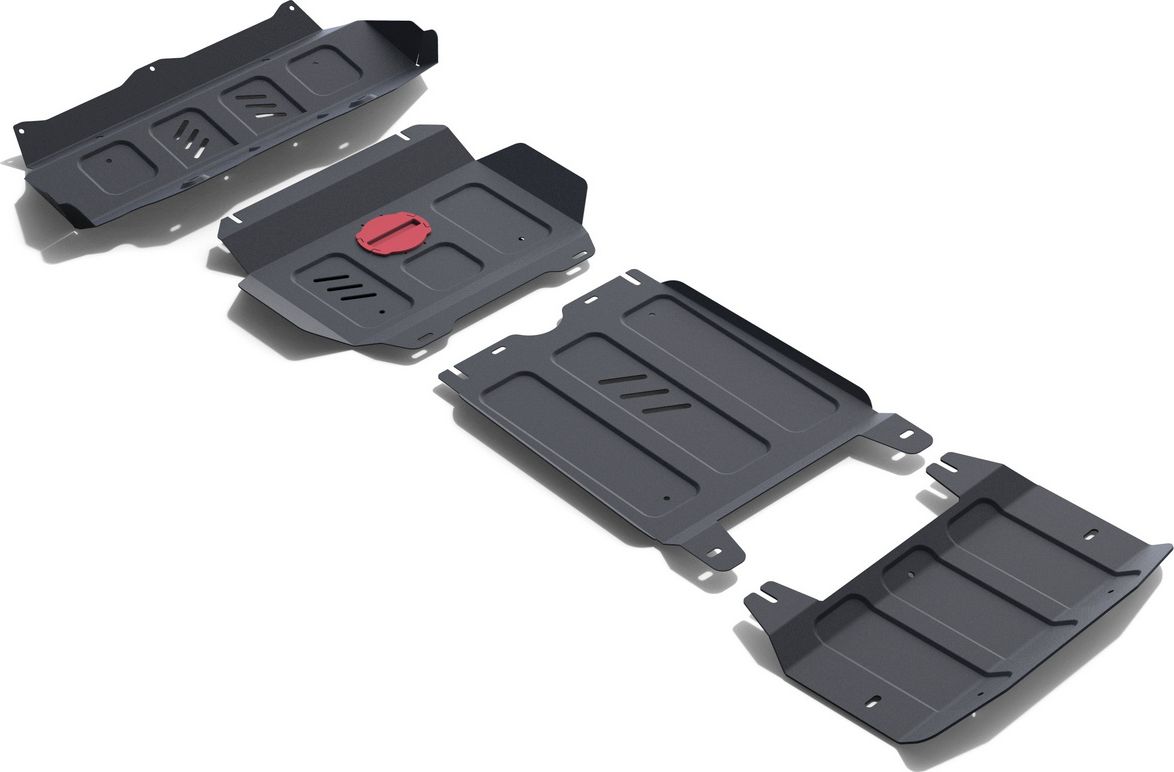 Защита АвтоБРОНЯ для радиатора, картера, КПП и РК Toyota Fortuner II 4WD 2015-2026. Артикул K111.05770.1