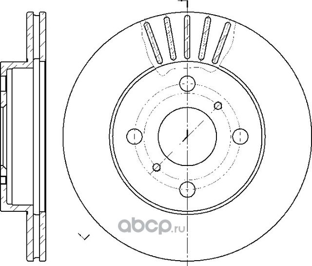 Диск тормозной вентилируемый (G-Brake). Артикул GR02426