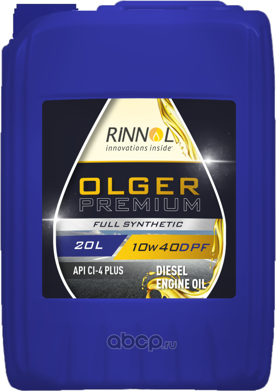 Масло моторное синт. RINNOL OLGER PREMIUM 10W-40 DPF (e20L). Артикул 191936
