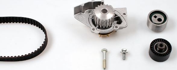 Помпа (водяной насос) с комплектом ремня ГРМ Hepu. Артикул PK08412