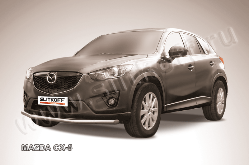 Защита Slitkoff переднего бампера d57 для Mazda CX-5 I 2012-2017. Артикул MZCX5-002