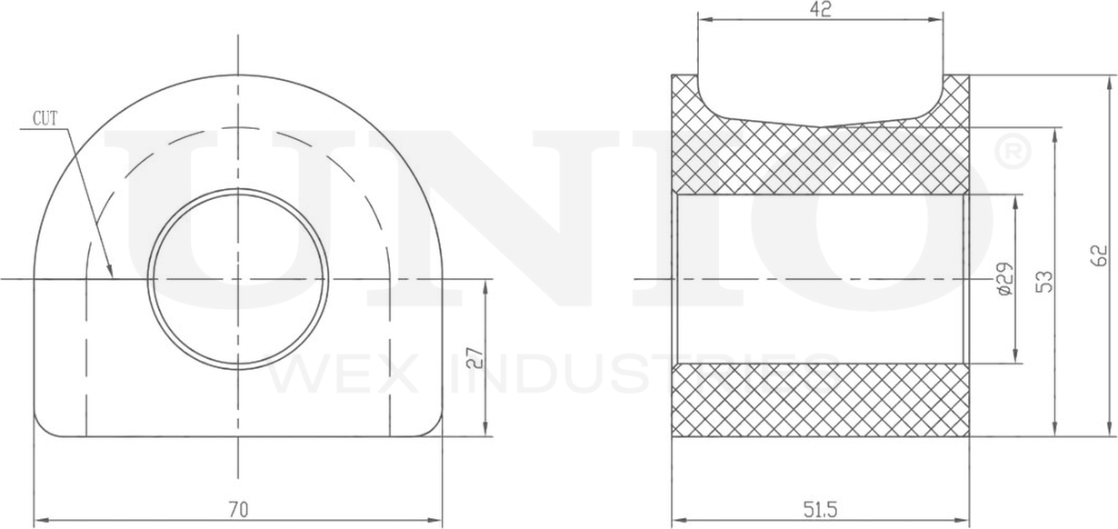Втулка стабилизатора (Unio). Артикул RMP-10212