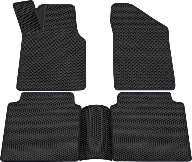 Коврики Rezkon 3D EVA Ромб резиновые для салона Lada (ВАЗ) 2105 1979-2011 Черный кант. Артикул 9239005101