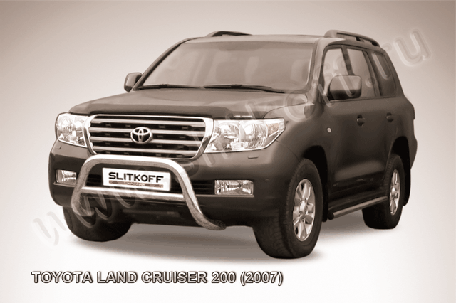 Кенгурятник Slitkoff d76 низкий для Toyota Land Cruiser 200 2007-2012. Артикул TLC2-008