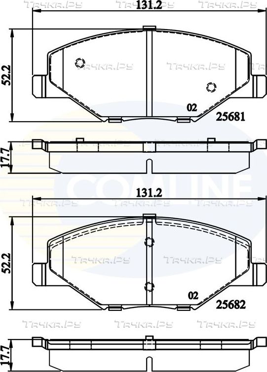 Тормозные колодки Comline Comline передние для Skoda Fabia II 2007-2014. Артикул CBP02126