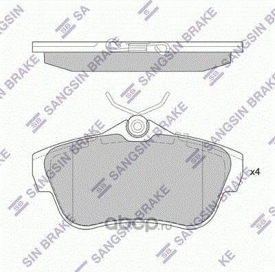 Тормозные колодки Sangsin Hi-Q. Артикул SP4149