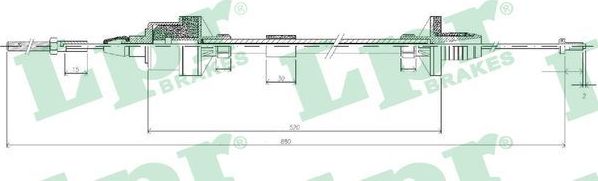 Трос сцепления LPR. Артикул C0122C