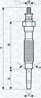 Свеча накаливания (накала) Magneti Marelli. Артикул 062900072304