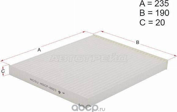 Фильтр салона KIA SPORTAGE/HYUNDAI IX35 10 (Hosu). Артикул HSCF0023