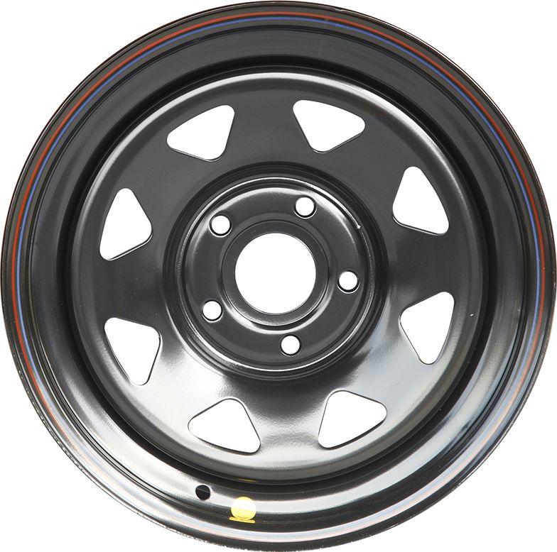Колёсный диск OFF-ROAD Wheels усиленный стальной черный 5x120 7xR16 d65.1 ET+20 (треуг. мелкий) для Land Rover Discovery II 1998-2004. Артикул 1670-52065BL+20A17