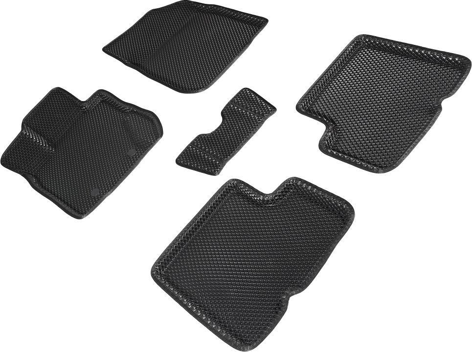 Коврики Seintex 3D EVA ромб для салона Nissan Terrano III 2014-2016 ЧЕРНЫЕ. Артикул 95485