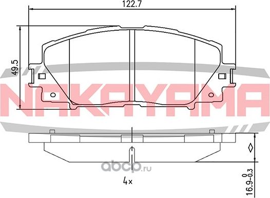 Колодки тормозные (Nakayama). Артикул HP8449NY