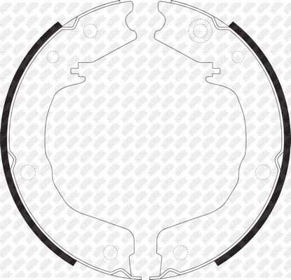 Тормозные колодки (стояночная тормозная система) NiBK задние для Mitsubishi Pajero IV 2006-2025. Артикул FN0626