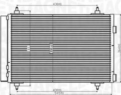 Радиатор кондиционера (конденсатор) Magneti Marelli для Citroen Berlingo II 2008-2019. Артикул 350203916000