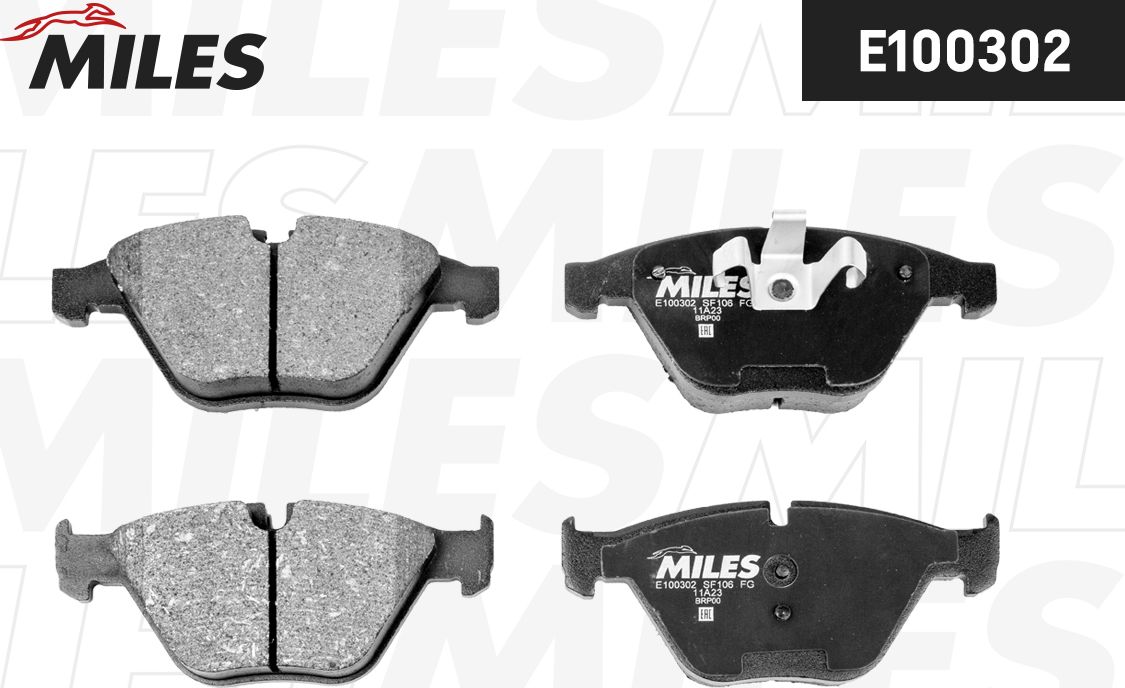 Тормозные колодки Miles (Semi-Metallic). Артикул E100302