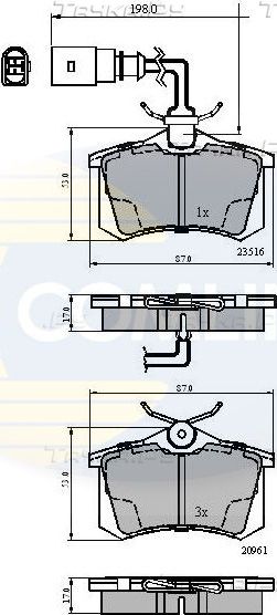 Тормозные колодки Comline Comline задние для Volkswagen Sharan I 1995-2010. Артикул CBP1797